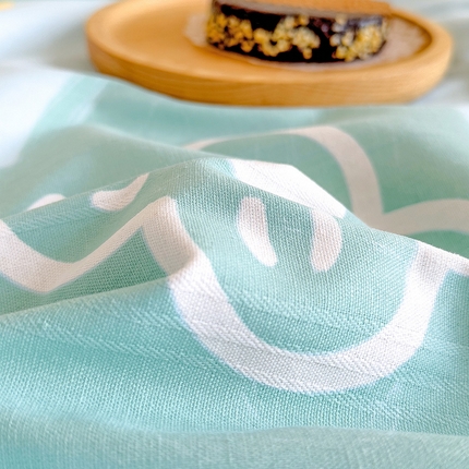 芃成家纺 2023新款全棉老粗布床笠 玛奇朵 蓝