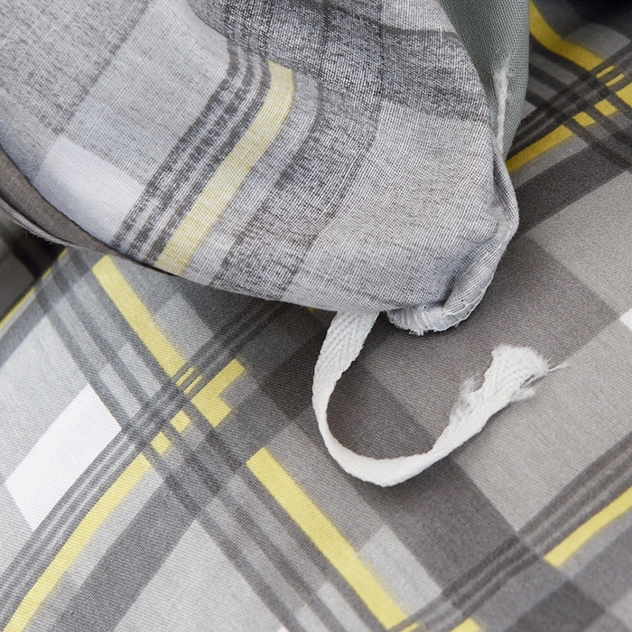 91家纺网 家纺一手货源 找家纺 朵希曼 2026新款全棉学生三件套 简格~灰