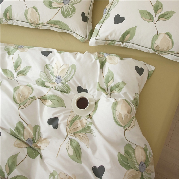 91家纺网 家纺一手货源 找家纺 沐白家居 2023全棉13376全棉印花四件套 浮生若梦