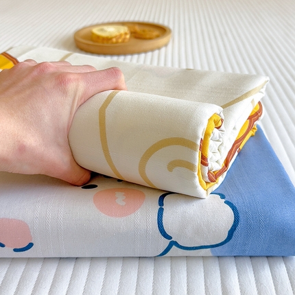 芃成家纺 2023新款全棉老粗布床笠 熊仔宝宝