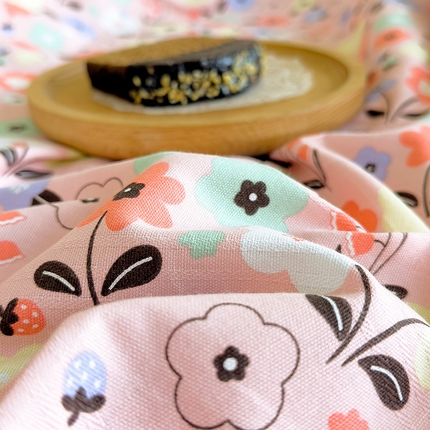 芃成家纺 2023新款全棉老粗布床笠 花海