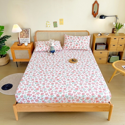 91家纺网 家纺一手货源 找家纺 芃成家纺 2023新款全棉老粗布床笠 黛西