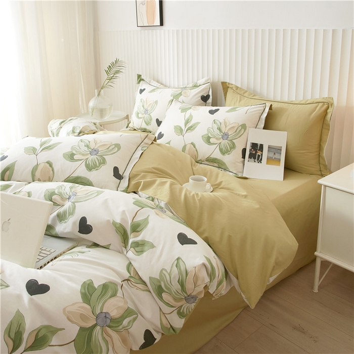 91家纺网 家纺一手货源 找家纺 沐白家居 2023全棉13376全棉印花四件套 浮生若梦