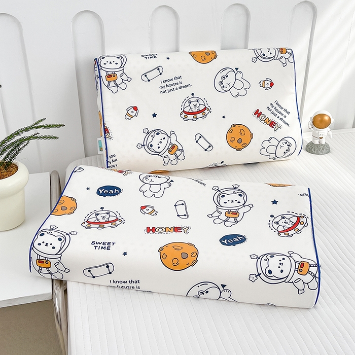 91家纺网 家纺一手货源 找家纺 良佐生活  2023新款A类60支全棉贡缎乳胶枕枕套 遨游太空