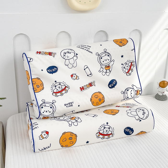 91家纺网 家纺一手货源 找家纺 良佐生活  2023新款A类60支全棉贡缎乳胶枕枕套 遨游太空