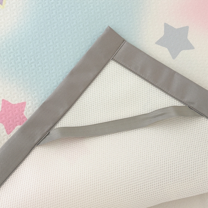 91家纺网 家纺一手货源 找家纺 昔可 2023新款凉感海洋丝针织软席三件套 彩色五角星