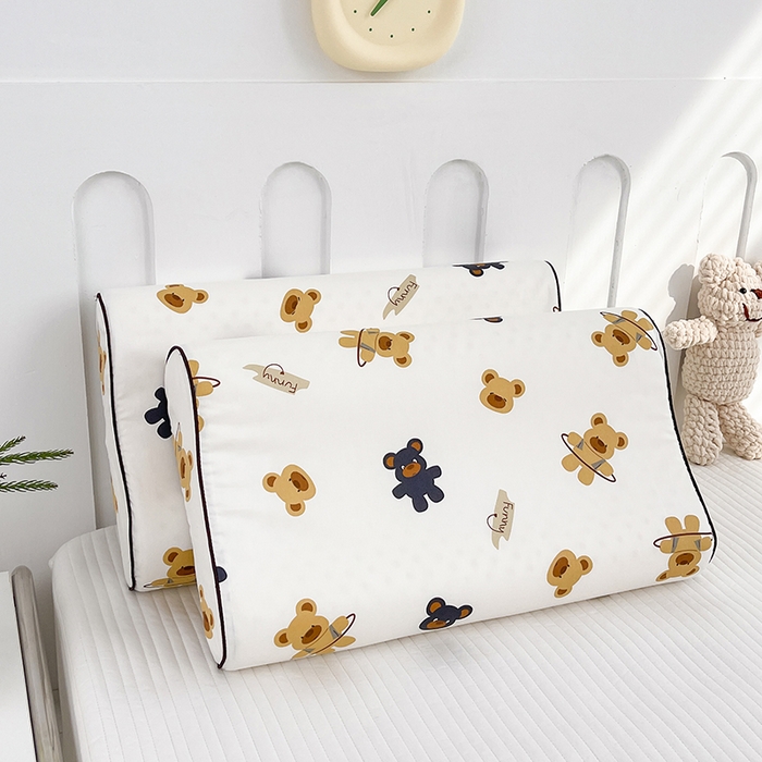 91家纺网 家纺一手货源 找家纺 良佐生活  2023新款A类60支全棉贡缎乳胶枕枕套 呼啦熊