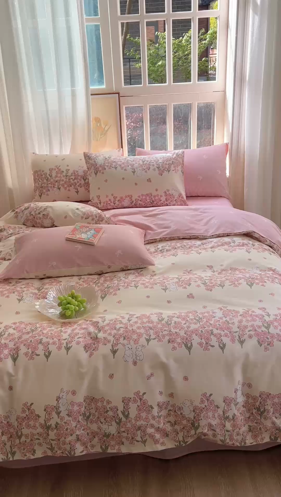 91家纺网 家纺一手货源 找家纺 时年 2023新款全棉优选系列-相机风格 花园兔兔