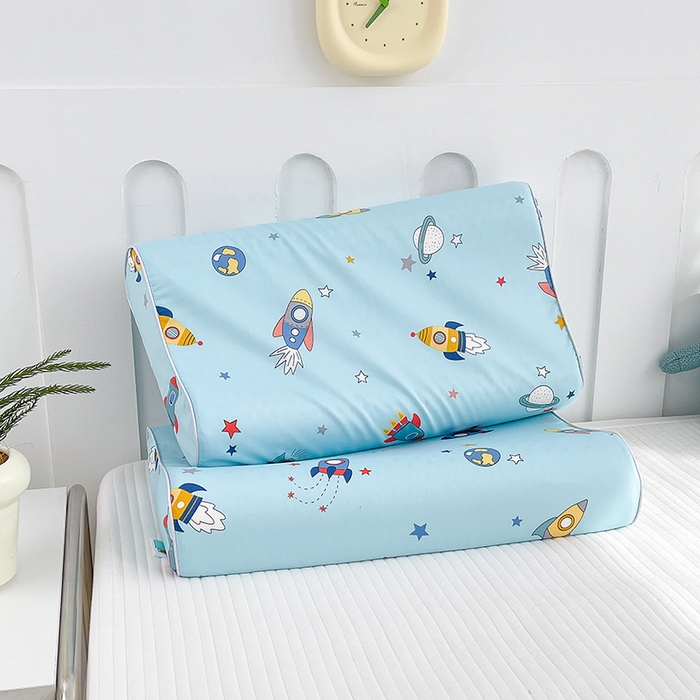 91家纺网 家纺一手货源 找家纺 良佐生活  2023新款A类60支全棉贡缎乳胶枕枕套 宇宙飞船