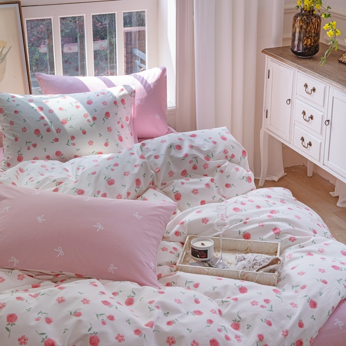 91家纺网 家纺一手货源 找家纺 时年 2023新款全棉优选系列-相机风格 玫瑰花园