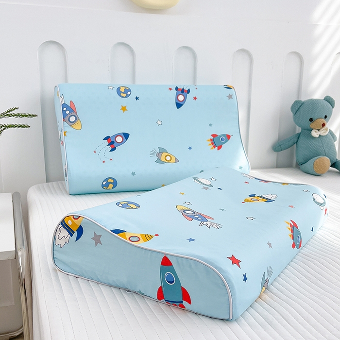 91家纺网 家纺一手货源 找家纺 良佐生活  2023新款A类60支全棉贡缎乳胶枕枕套 宇宙飞船