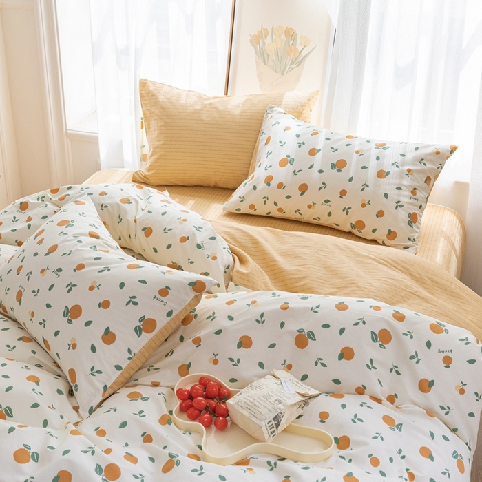 91家纺网 家纺一手货源 找家纺 时年 2023新款全棉优选系列-相机风格 桔子酱