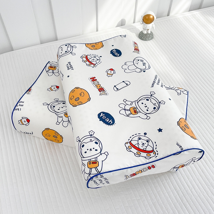 91家纺网 家纺一手货源 找家纺 良佐生活  2023新款A类60支全棉贡缎乳胶枕枕套 遨游太空