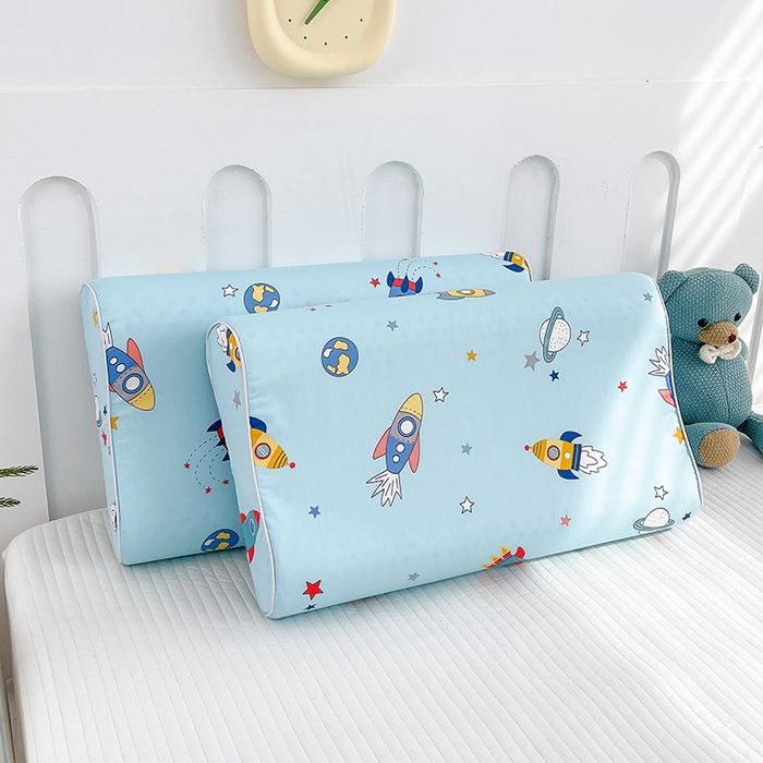 91家纺网 家纺一手货源 找家纺 良佐生活  2023新款A类60支全棉贡缎乳胶枕枕套 宇宙飞船