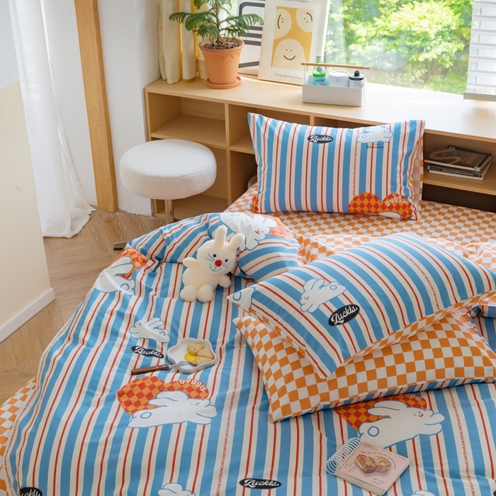 91家纺网 家纺一手货源 找家纺 时年 2023新款全棉优选系列-相机风格 幸运兔