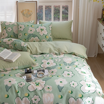 时年 2023新款全棉优选系列-相机风格 绿光森林