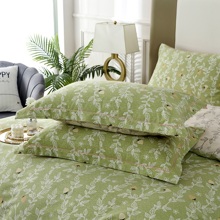 91家纺网 家纺一手货源 找家纺 金纱玉纺家纺 2024新款加厚AB版四件套 蜜恋-绿