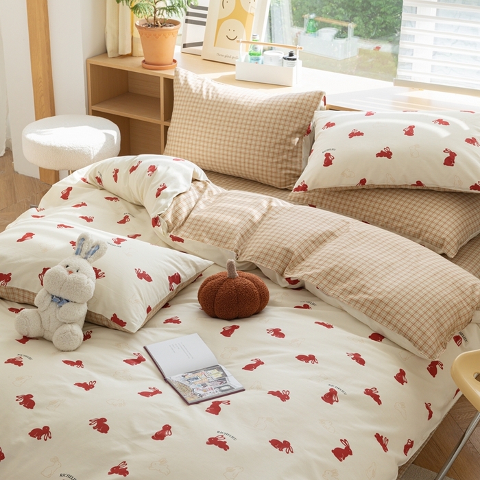 91家纺网 家纺一手货源 找家纺 时年 2023新款全棉优选系列-相机风格 小红兔