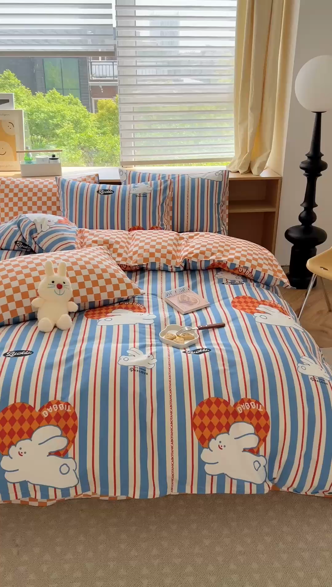 91家纺网 家纺一手货源 找家纺 时年 2023新款全棉优选系列-相机风格 幸运兔