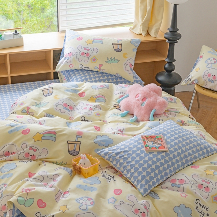 91家纺网 家纺一手货源 找家纺 时年 2023新款全棉优选系列-相机风格 奶油宝贝