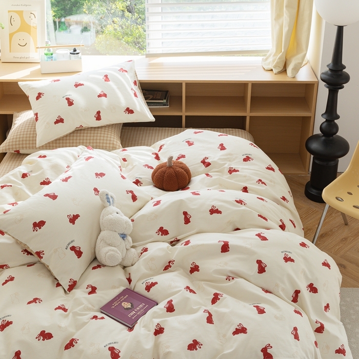 91家纺网 家纺一手货源 找家纺 时年 2023新款全棉优选系列-相机风格 小红兔