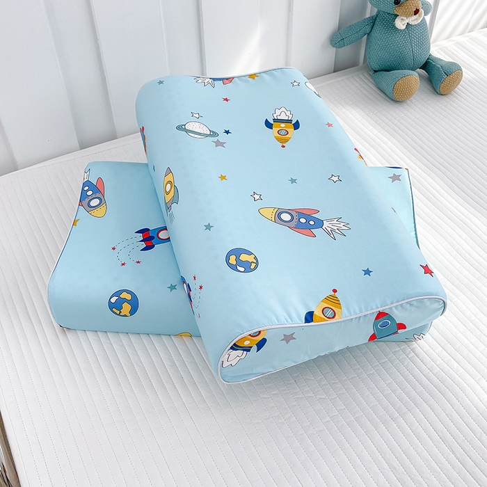 91家纺网 家纺一手货源 找家纺 良佐生活  2023新款A类60支全棉贡缎乳胶枕枕套 宇宙飞船