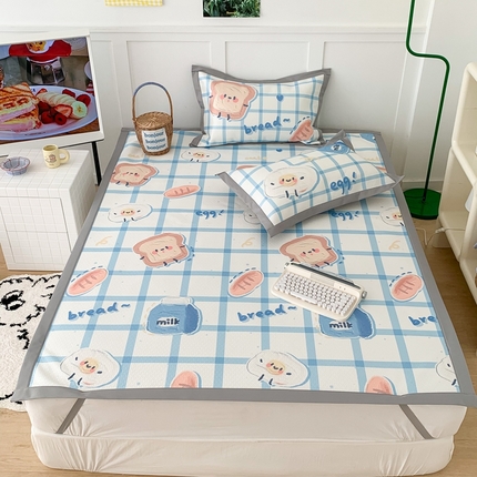 91家纺网 家纺一手货源 找家纺 （总）昔可 2023新款凉感海洋丝针织软席三件套