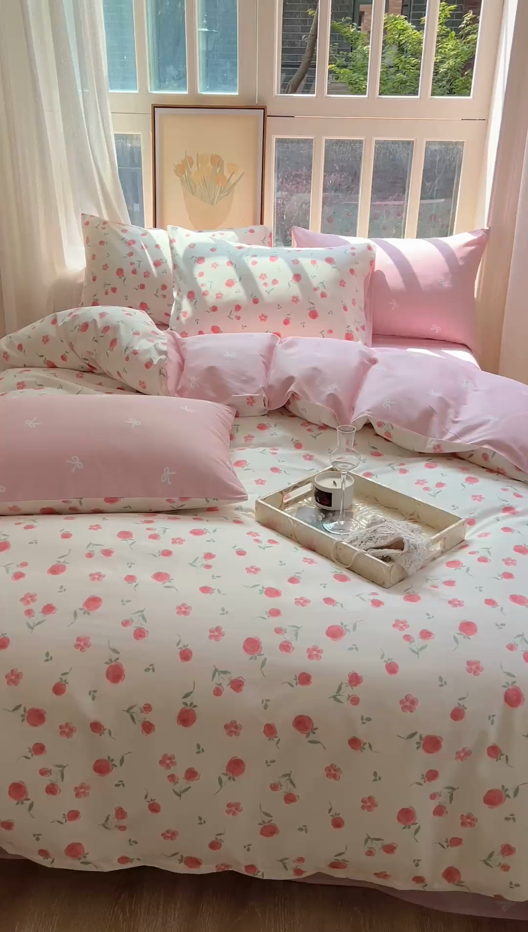 91家纺网 家纺一手货源 找家纺 时年 2023新款全棉优选系列-相机风格 玫瑰花园