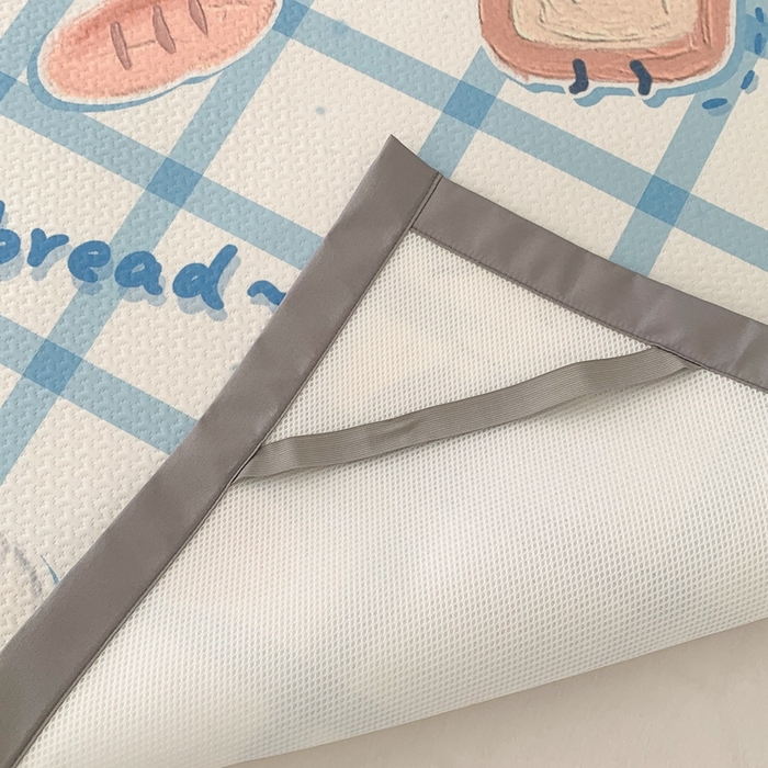 91家纺网 家纺一手货源 找家纺 昔可 2023新款凉感海洋丝针织软席三件套 格子吐司