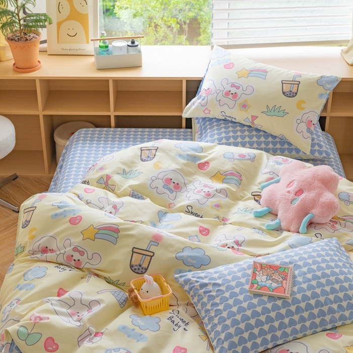 91家纺网 家纺一手货源 找家纺 时年 2023新款全棉优选系列-相机风格 奶油宝贝