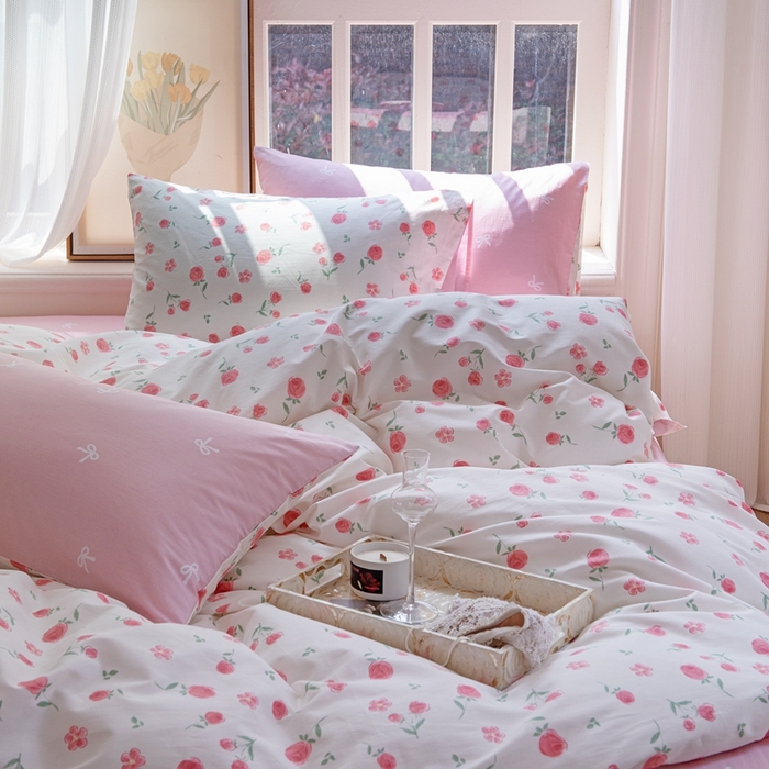 91家纺网 家纺一手货源 找家纺 时年 2023新款全棉优选系列-相机风格 玫瑰花园