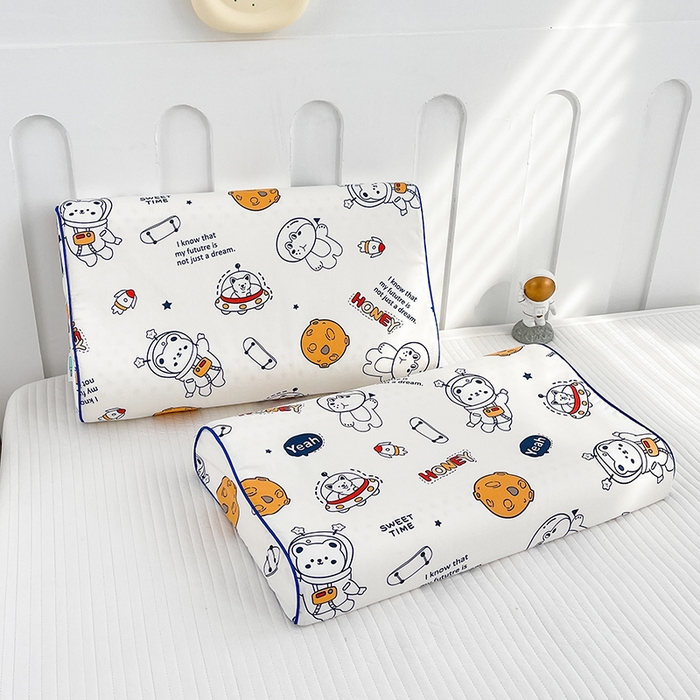 91家纺网 家纺一手货源 找家纺 良佐生活  2023新款A类60支全棉贡缎乳胶枕枕套 遨游太空