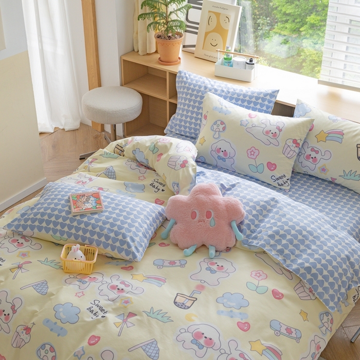 91家纺网 家纺一手货源 找家纺 时年 2023新款全棉优选系列-相机风格 奶油宝贝