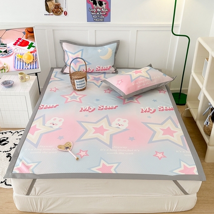 91家纺网 家纺一手货源 找家纺 （总）昔可 2023新款凉感海洋丝针织软席三件套