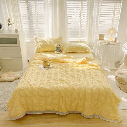 91家纺网 家纺一手货源 找家纺 （总）蓝冰家纺 2023新款泡泡纱夏被三件套