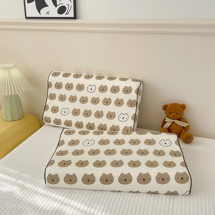 91家纺网 家纺一手货源 找家纺 良佐生活  2023新款A类60支全棉贡缎乳胶枕枕套 口袋熊