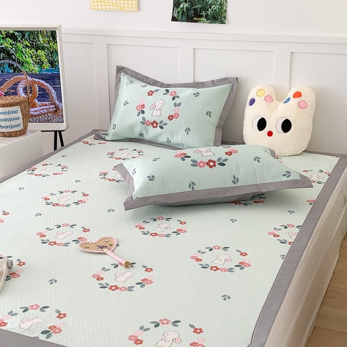 91家纺网 家纺一手货源 找家纺 （总）昔可 2023新款凉感海洋丝针织软席三件套