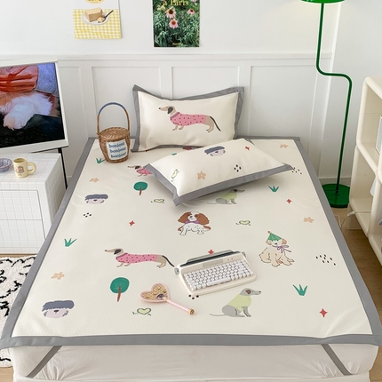 91家纺网 家纺一手货源 找家纺 （总）昔可 2023新款凉感海洋丝针织软席三件套