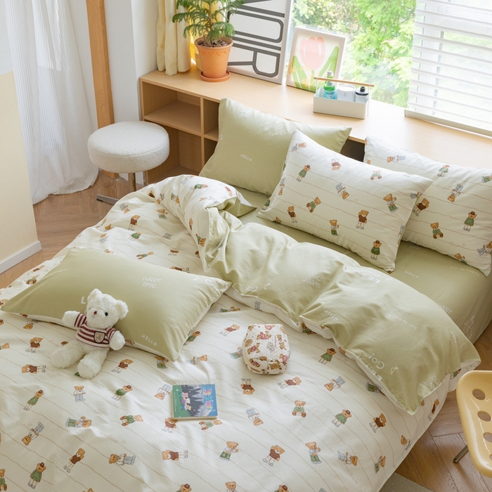 91家纺网 家纺一手货源 找家纺 时年 2023新款全棉优选系列-相机风格 毛衣熊