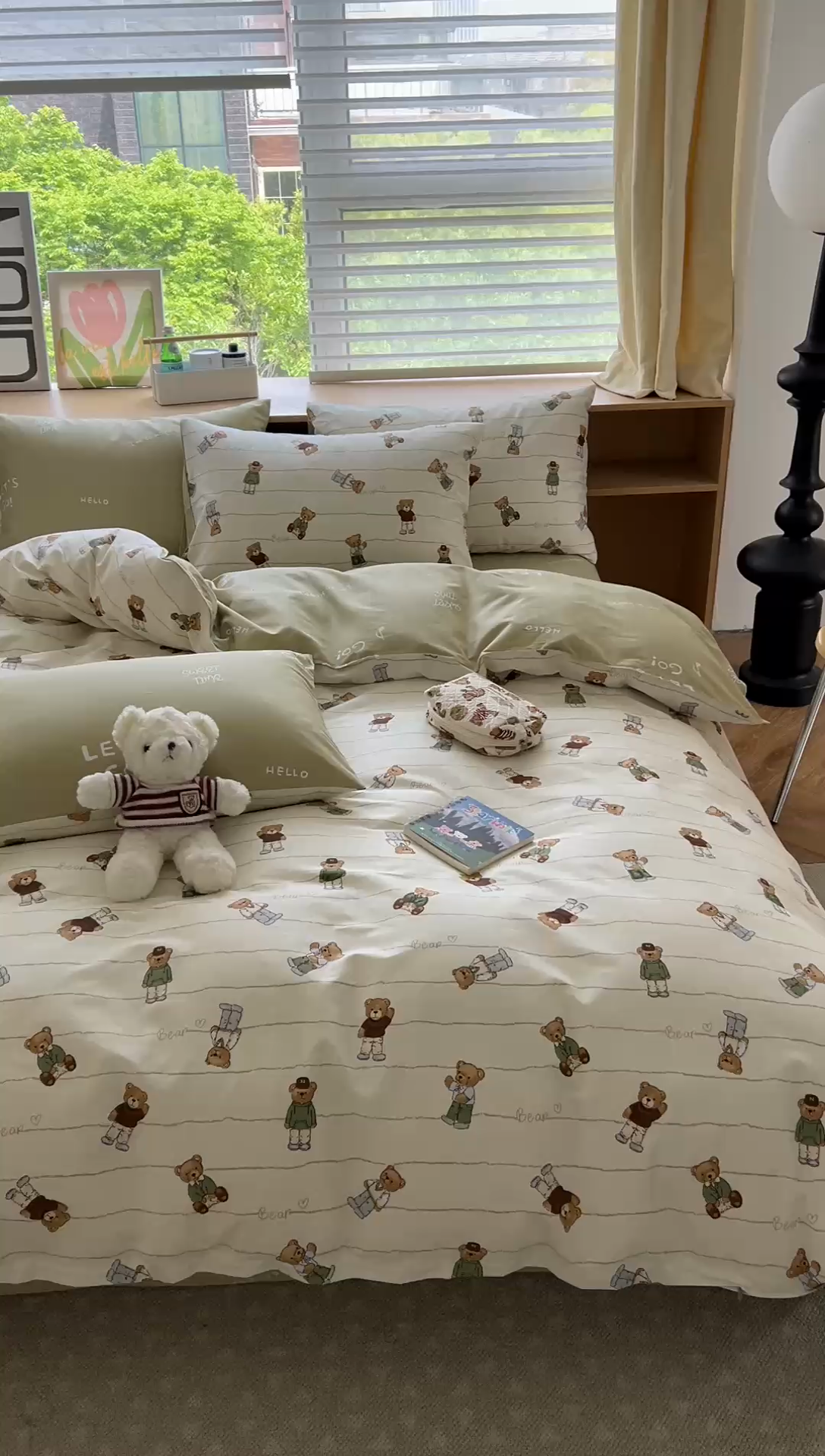 91家纺网 家纺一手货源 找家纺 时年 2023新款全棉优选系列-相机风格 毛衣熊