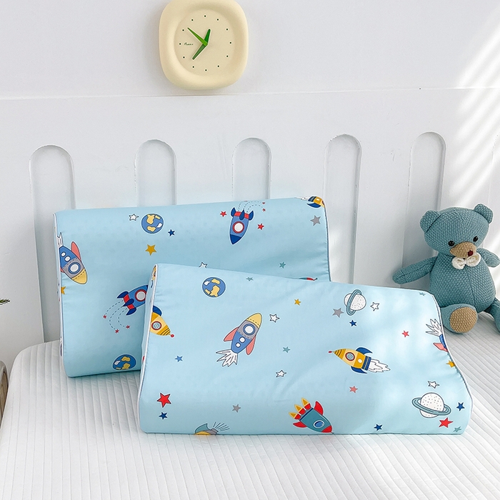 91家纺网 家纺一手货源 找家纺 良佐生活  2023新款A类60支全棉贡缎乳胶枕枕套 宇宙飞船