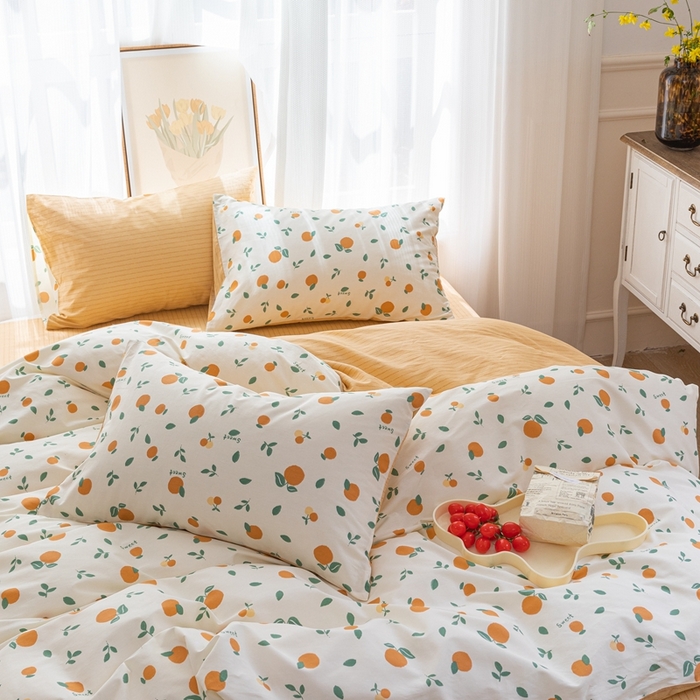 91家纺网 家纺一手货源 找家纺 时年 2023新款全棉优选系列-相机风格 桔子酱