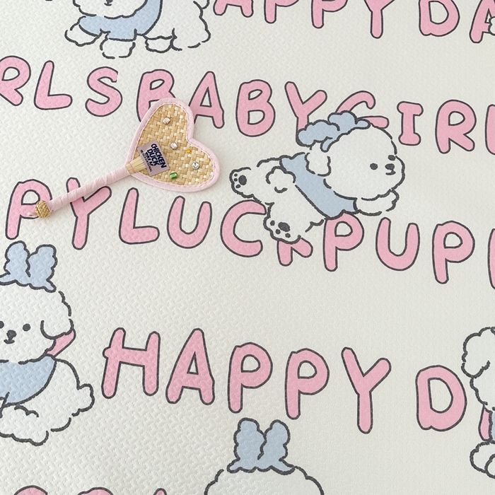 91家纺网 家纺一手货源 找家纺 昔可 2023新款凉感海洋丝针织软席三件套 粉字母狗狗