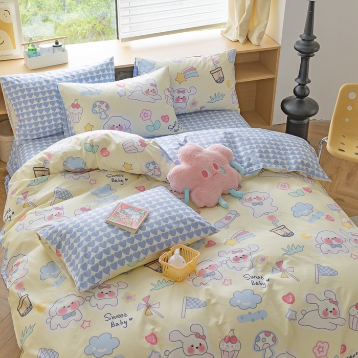 91家纺网 家纺一手货源 找家纺 时年 2023新款全棉优选系列-相机风格 奶油宝贝