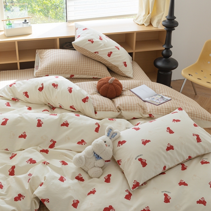 91家纺网 家纺一手货源 找家纺 时年 2023新款全棉优选系列-相机风格 小红兔