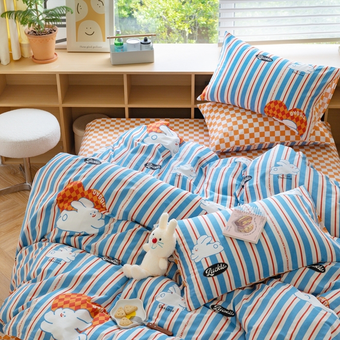 91家纺网 家纺一手货源 找家纺 时年 2023新款全棉优选系列-相机风格 幸运兔