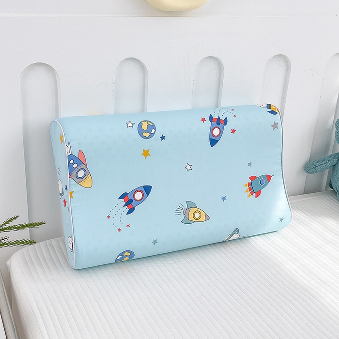 91家纺网 家纺一手货源 找家纺 良佐生活  2023新款A类60支全棉贡缎乳胶枕枕套 宇宙飞船