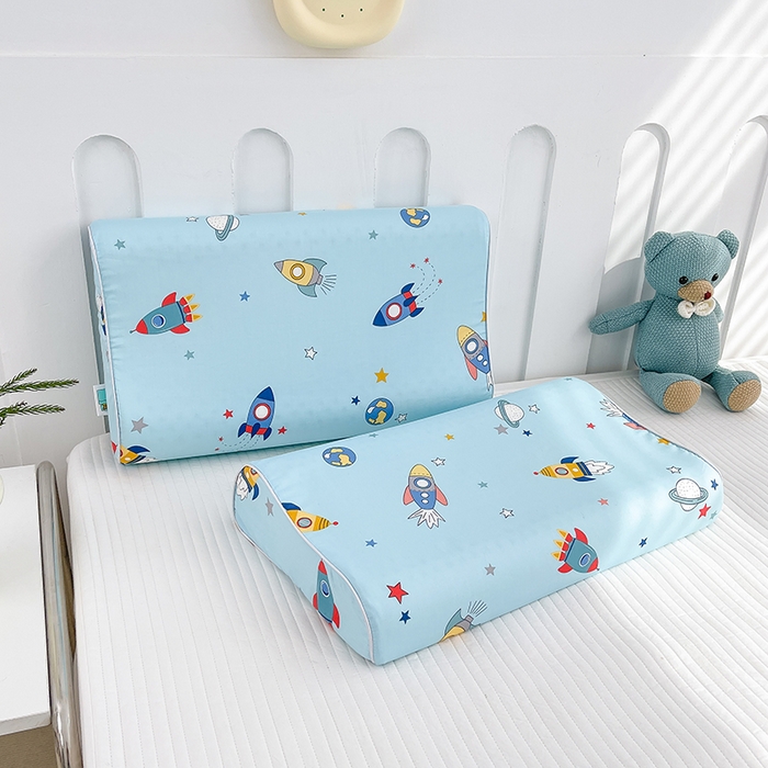 91家纺网 家纺一手货源 找家纺 良佐生活  2023新款A类60支全棉贡缎乳胶枕枕套 宇宙飞船