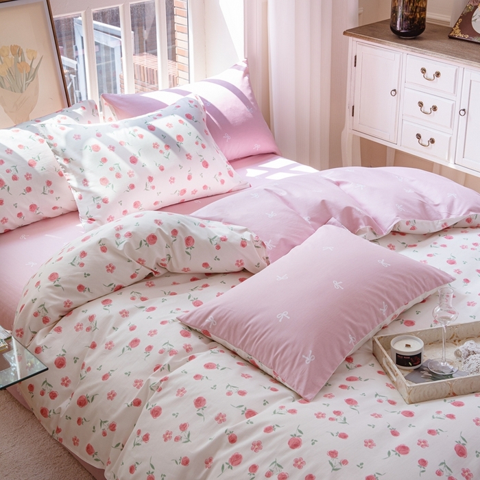 91家纺网 家纺一手货源 找家纺 时年 2023新款全棉优选系列-相机风格 玫瑰花园