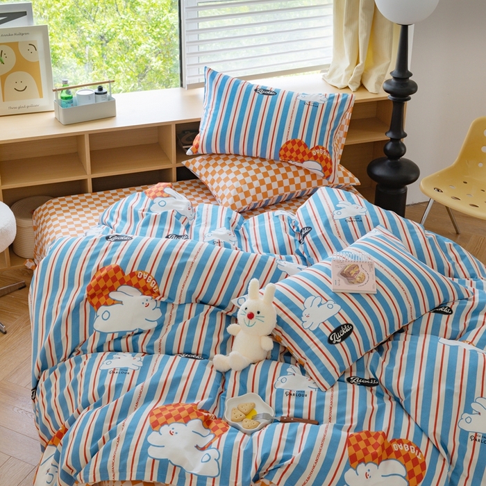 91家纺网 家纺一手货源 找家纺 时年 2023新款全棉优选系列-相机风格 幸运兔